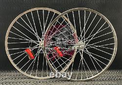 26 x 2.125 Chrome Cruiser Bike WHEELS Tires Vintage Schwinn Phantom S2 Bicycle