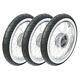 3 Wheels Pas for simson Duo Duo4 1 Racing Tires Chrome White Wall Complete Pneus