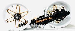 300 Fat Tire Kit White & Custom Gold Atomic Wheels 2022 Suzuki Hayabusa