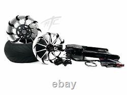 300 Loop Fat Tire Kit White & Black Tornado Wheels 2008-2012 Suzuki Hayabusa
