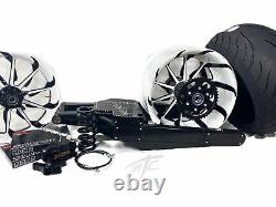 300 Stealth Fat Tire Kit White & Black Tornado Wheels 1999-2007 Suzuki Hayabusa