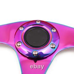 320mm 12.5inch Acrylic Racing Steering Wheel 6 Holes Neo Chrome&White withLuminous