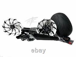 330 Osd Fat Tire Kit White & Black Tornado Wheels 06-07 Suzuki Gsxr 600 750