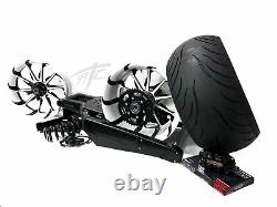 330 Osd Fat Tire Kit White & Black Tornado Wheels 06-07 Suzuki Gsxr 600 750