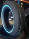 4 New Wire Wheels 13x7 100 Spoke Chrome 4 155-80r13 Suretrac White Wall Tires
