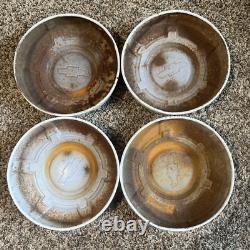 4 Set Chevy C10 K10 1/2 Ton OEM Wheel Center Rim Cap Cover Lug Hub Dog Dish GOLD
