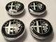 4 x ALFA ROMEO ALLOY WHEEL CENTRE HUB CAPS CHROME/BLACK/WHITE 60mm