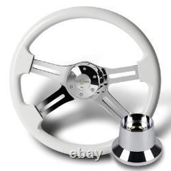 457mm 5 Bolt Wood Grip Steering Wheel Chrome 4 Spoke for Freightliner 1986-2006