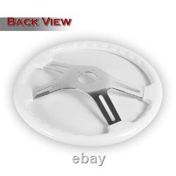 457mm 5 Bolt Wood Grip Steering Wheel Chrome 4 Spoke for Freightliner 1986-2006