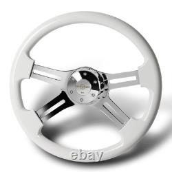 457mm 5 Bolt Wood Grip Steering Wheel Chrome 4 Spoke for Freightliner 1986-2006