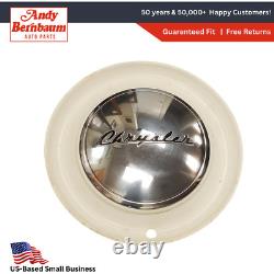 46-50 Chrysler Chrome Wheel Cover With Painted Integral Outer Trim Ring 1142879