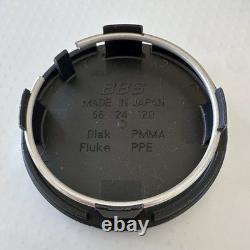 4pc 3D Silver White OEM BBS 70mm Center Caps 56.24.120 & 4pc Chrome Valve Caps
