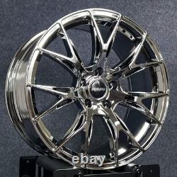 4xRAYS VERSUS VV27S Style Chrome White 18x8.5J ET40 5x112 CB73.1 Wheel