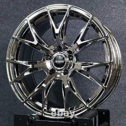 4xRAYS VERSUS VV27S Style Chrome White 18x8.5J ET40 5x112 CB73.1 Wheel