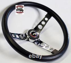55-56 Bel Air 210 150 steering wheel Red White Blue Bow 13 1/2 CLASSIC CHROME
