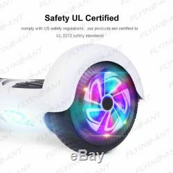 6.5'' Hoover board Two LED Flash Wheels Balance Electric Scooter Chrome US