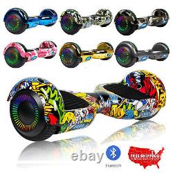 6.5'' Hoverboard Bluetooth Speaker Chrome LED FLASHING WHEELS Scooter no Bag