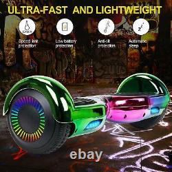 6.5'' Hoverboard Bluetooth Speaker Chrome LED FLASHING WHEELS Scooter no Bag