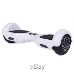 6.5'' Hoverboard Two LED Flash Wheels Self Balance Electric Scooter Chrome White