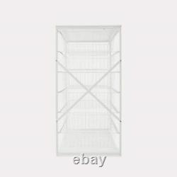 6 Wire White Drawer Unit Metal Baskets Rack Tower Cabinet Storage Laundry AU