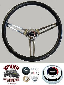 69-87 Chevrolet steering wheel Red White Blue BOWTIE 15 MUSCLE CAR STAINLESS