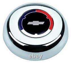 69-89 Chevrolet steering wheel Red White Blue BOWTIE 13 1/2 CLASSIC WALNUT WOOD