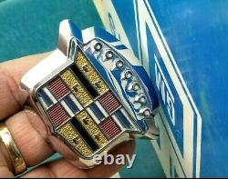 71 78 Cadillac Trunk Lock Cover Emblem Flip LID Crest Deck Slider Oem Gm Trim