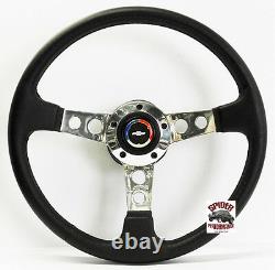 75-86 Chevy C K pickup steering wheel red white blue BOWTIE 14 CLASSIC LEATHER