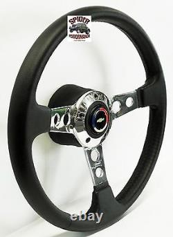 75-86 Chevy C K pickup steering wheel red white blue BOWTIE 14 CLASSIC LEATHER