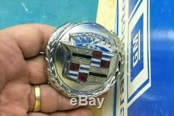 76 79 Cadillac Seville Trunk Lock Cover Crest Emblem Flip LID Wreath Gm Trim
