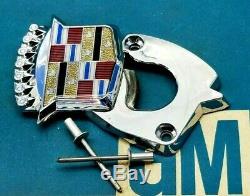 77 78 79 Cadillac Trunk Lock Cover Crest Emblem Flip LID Ornament Oem Gm Trim