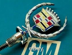 80 92 Cadillac Fleetwood Brougham Header Panel Ornament Hood Emblem Gm Oem Nos