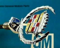 80 92 Cadillac Fleetwood Brougham Header Panel Ornament Hood Emblem Gm Oem Nos