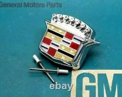 80 96 Cadillac Trunk Lock Cover Crest Emblem Flip LID Ornament Flipper Gm Trim
