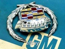 89 93 Cadillac Deville Fleetwood Trunk Lock Cover Crest Wreath Emblem Gm Trim