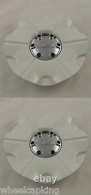 Alt Wheels White Custom Wheel Center Caps Set of 4 pn AT213