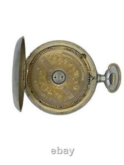 Antique Hebdomas Swiss made Exposed Balance wheel pocket watch working