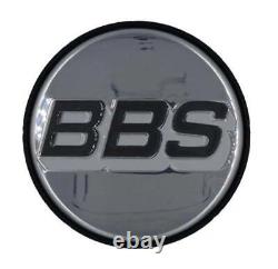 BBS Germany Wheel Center Caps 56mm Genuine Emblem Chrome Set 4pcs