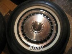 BF Goodrich White Wall Tires Size 14 inch & 1967 Oldsmobile 98 Hubcaps & Wheels