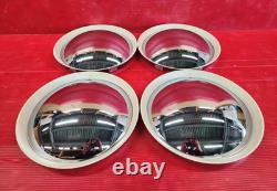 BOONY White VENPLA 12 Inch Wheel Cap Chrome Wheel Cover 4 Pieces Hubcap Japan