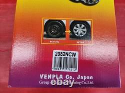 BOONY White VENPLA 12 Inch Wheel Cap Chrome Wheel Cover 4 Pieces Hubcap Japan