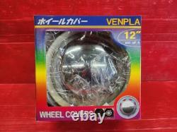 BOONY White VENPLA 12inch wheel cap chrome Wheel cover4 pieces Hubcap New