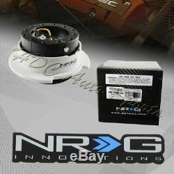 Black/White 6-Hole NRG Steering Wheel Gen 2.5 Quick Release Adapter SRK-250BK-WT