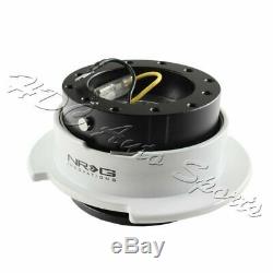 Black/White 6-Hole NRG Steering Wheel Gen 2.5 Quick Release Adapter SRK-250BK-WT