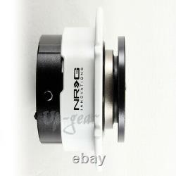 Black/White NRG Ball Lock 6-Hole Steering Wheel Gen 2.5 Quick Release Adapter