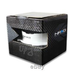 Black/White NRG Ball Lock 6-Hole Steering Wheel Gen 2.5 Quick Release Adapter
