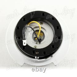 Black/white Ball Lock Nrg 6-hole Steering Wheel Gen 2.5 Quick Release Adapter