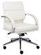 Boss White Caressoftplus Executive Series Desk Chair With Wheels