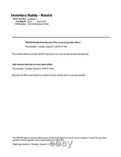 Buick Enclave 2011-2015 Wheel LF 19x7-1/2 9 Spoke Chrome opt P6A 09597721 U154