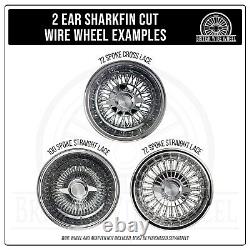 Cadillac Chrome & White Metal Wheel Chip Emblems with KO Spinner Caps, Set of 4